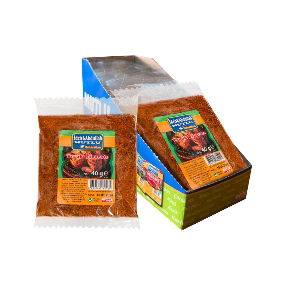 Mutlu Baharat Tavuk Baharatı Kutulu 40Gr X 15 Paket