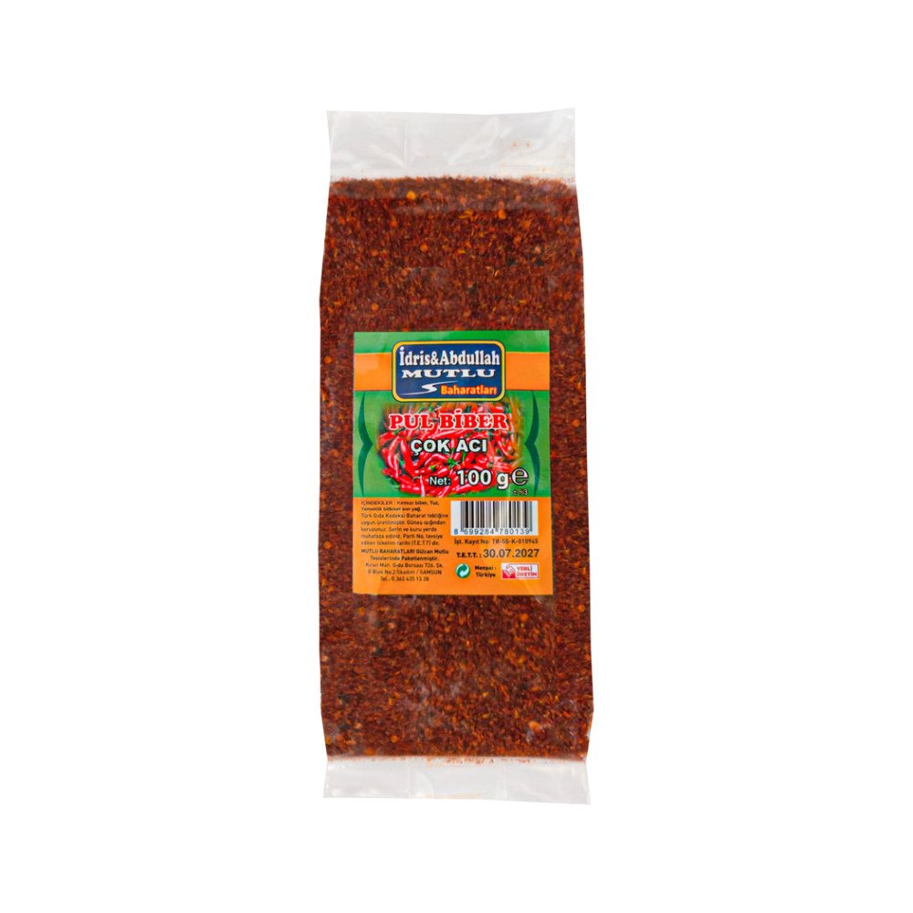Mutlu Baharat Çok Acı Pulbiber 100Gr