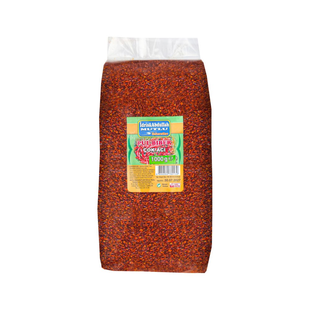 Mutlu Baharat Çok Acı Pulbiber 1Kg