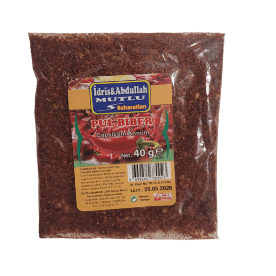 Mutlu Baharat Acı Pul Biber 40Gr X 20 Paket