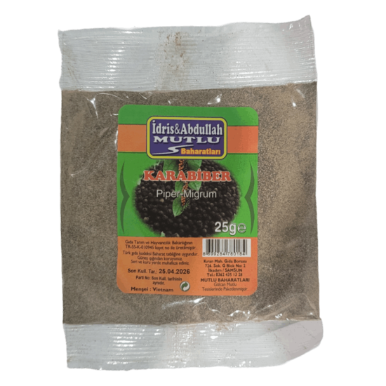 Mutlu Baharat Karabiber 25Gr X 20 Paket