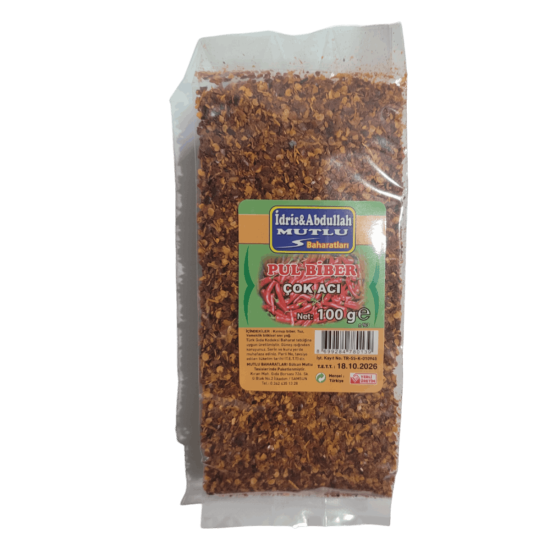 Mutlu Baharat Çok Acı Pulbiber 100Gr