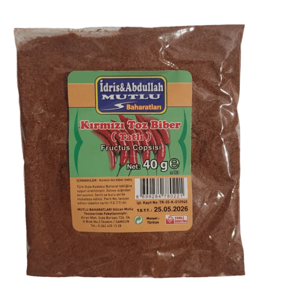 Mutlu Baharat Tatlı Toz Biber 40Gr X 20 Paket Mutlu Baharat Tatlı Toz Biber 40Gr X 20 Paket