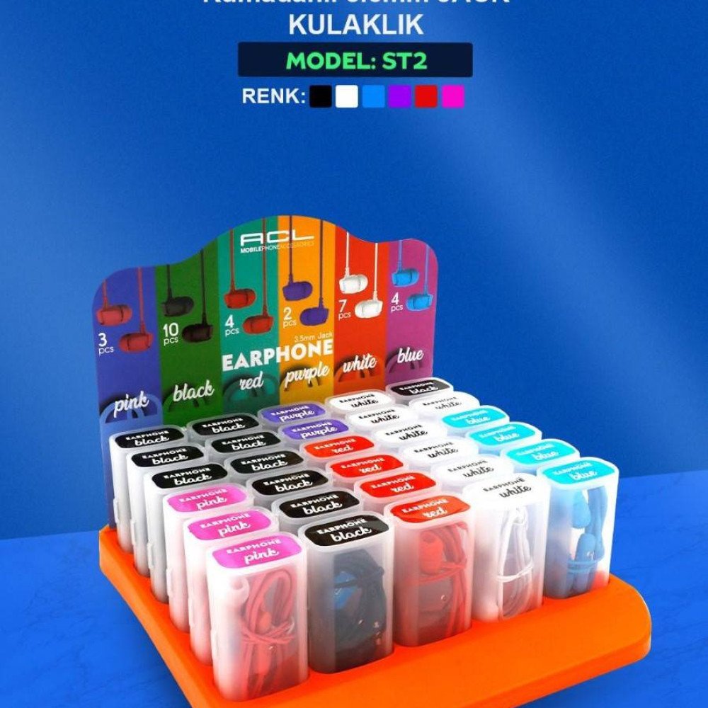 Kulaklık Standlı 3.5mm Mikrofonlu Silikonlu X 30 Adet Kulaklık Standlı 3.5mm Mikrofonlu Silikonlu X 30 Adet