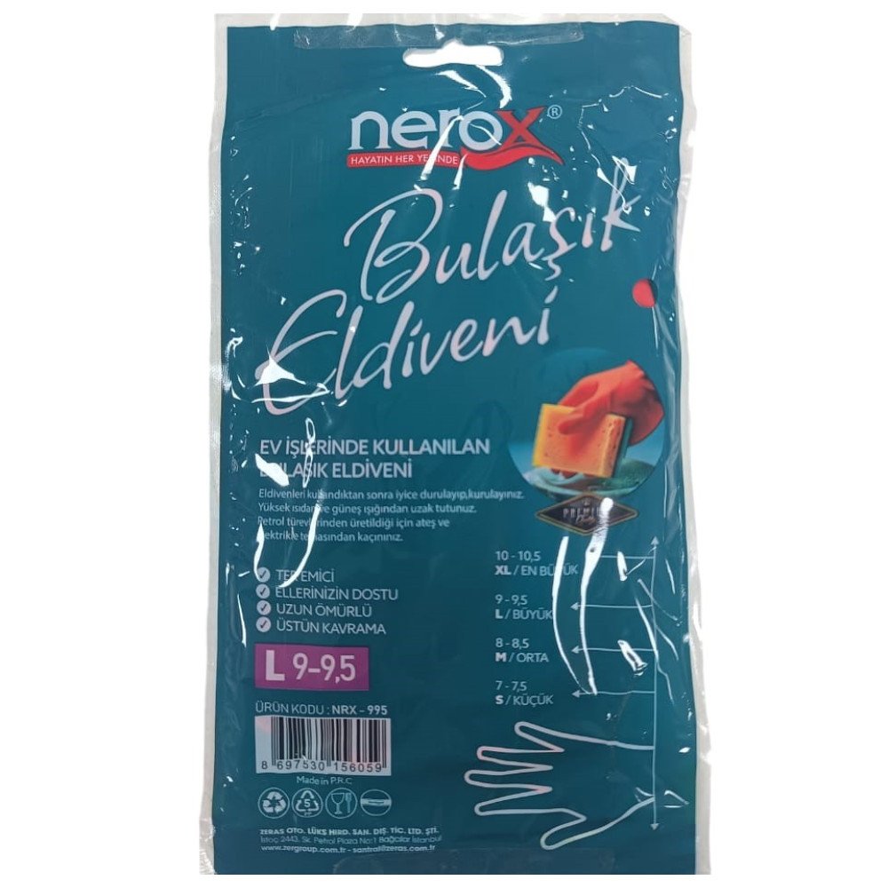 NEROX BULAŞIK ELDİVENİ NRX-995 9-9.5 L * 25 ÇİFT