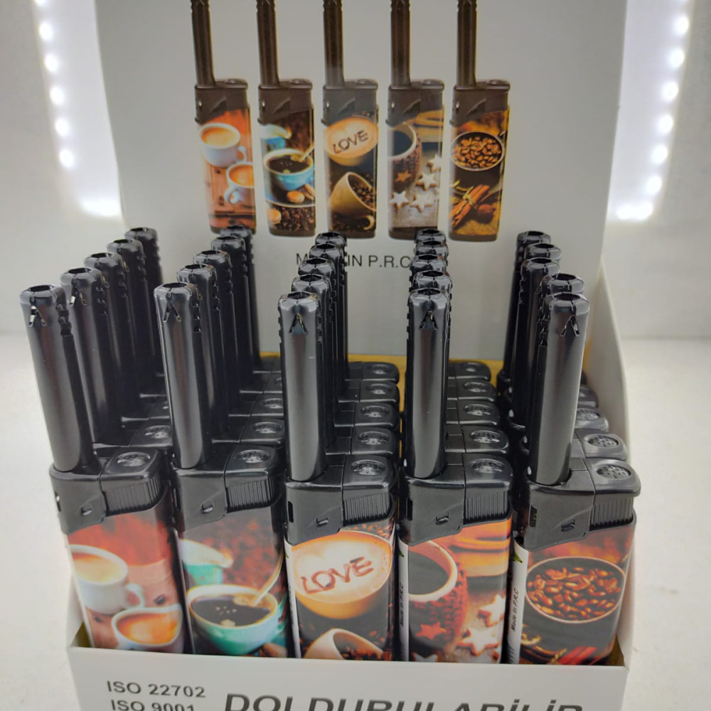 Standlı Ocak Çakmak Kahve Desenli *25Ad