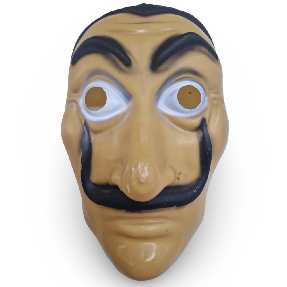 İpli Pvc Bıyıklı Adam Maske 12li