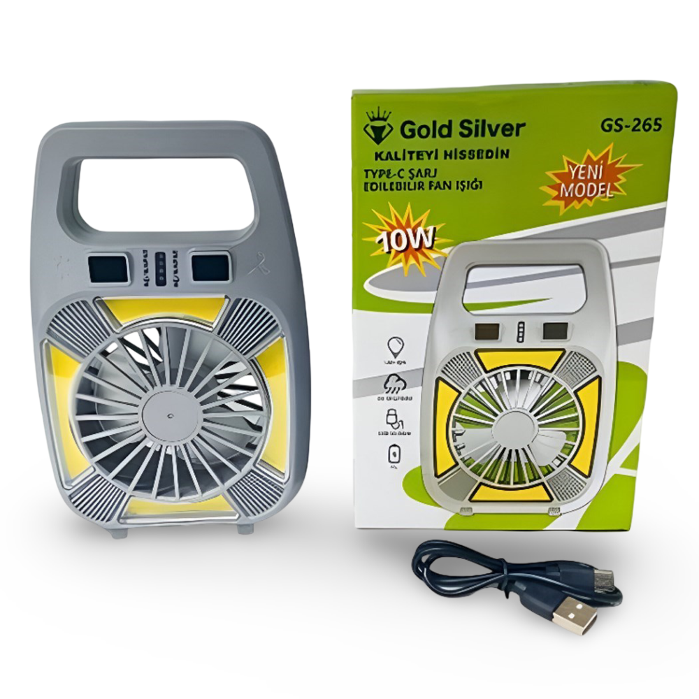 Şarjlı X GS265 Işıklı Vantilatör Fan