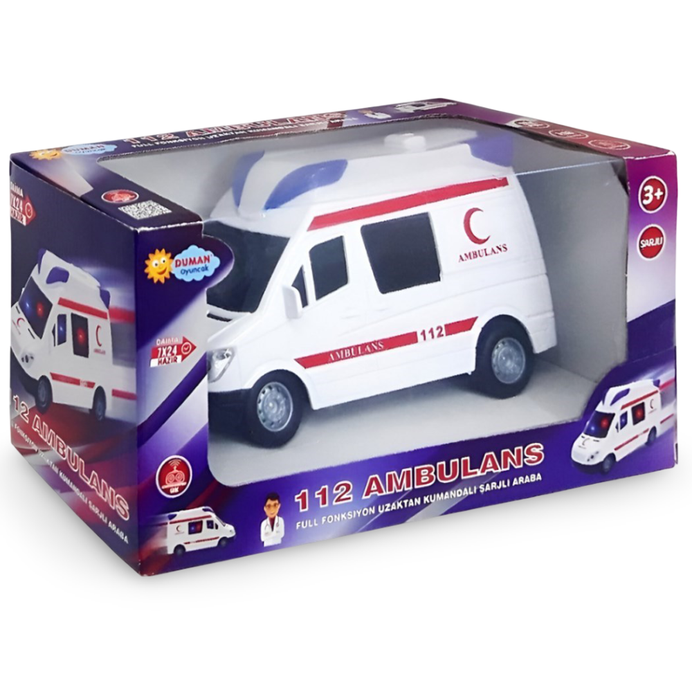 Uzaktan Kumandalı dmn345-242 F/f Şarjlı Ambulans 