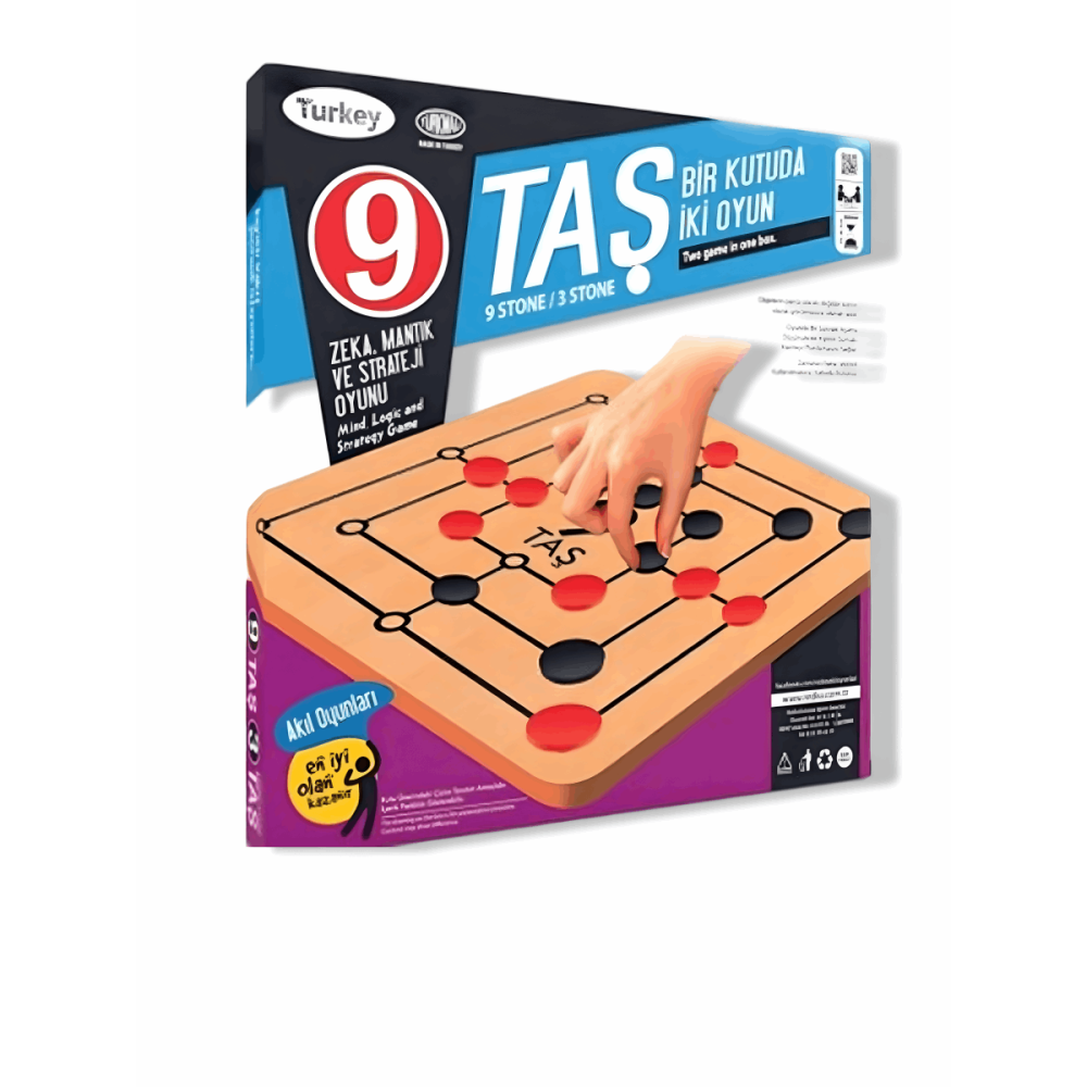 3Taş Ve 9Taş 7198 Ahşap Zeka Ve Strateji Oyunu 3Taş Ve 9Taş 7198 Ahşap Zeka Ve Strateji Oyunu