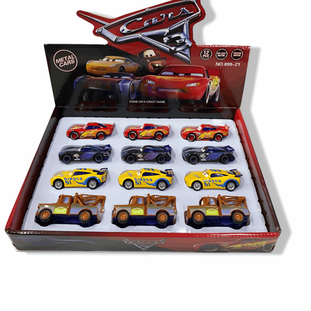 Çek Bırak 899-21 Metal Karakter Araba 12li