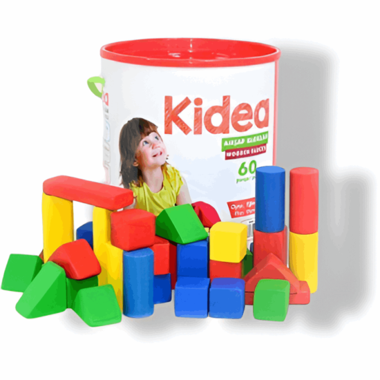 Wooden Bloks Ahşap Bloklar 60pcs 