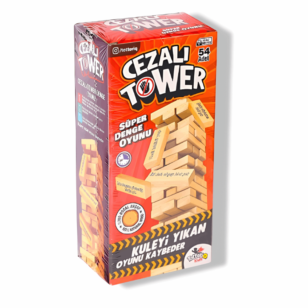 Cezalı Tower 7306 Ahşap Denge Oyunu 54pcs Cezalı Tower 7306 Ahşap Denge Oyunu 54pcs