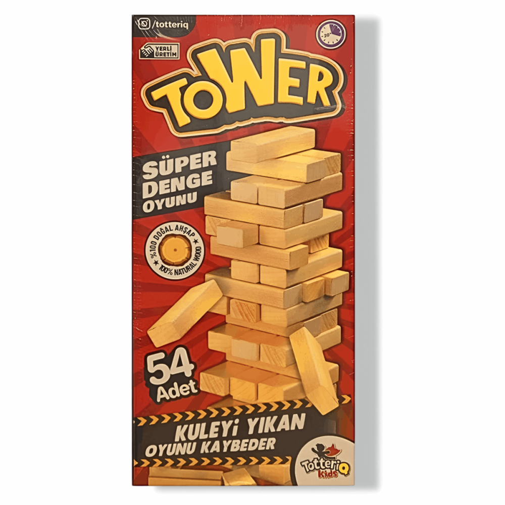 Tower 7314 Ahşap Denge Oyunu 54pcs Tower 7314 Ahşap Denge Oyunu 54pcs