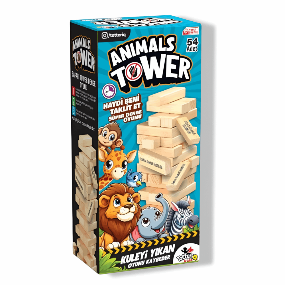Animals Tower 7378 Ahşap Denge Oyunu 54pcs Animals Tower 7378 Ahşap Denge Oyunu 54pcs