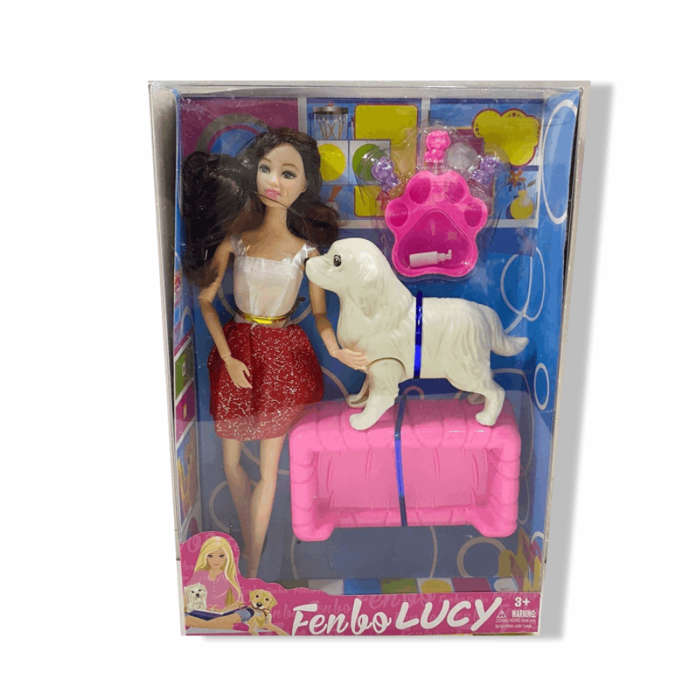 Kutulu 225 Manken Bebek Ve Köpekleri Set