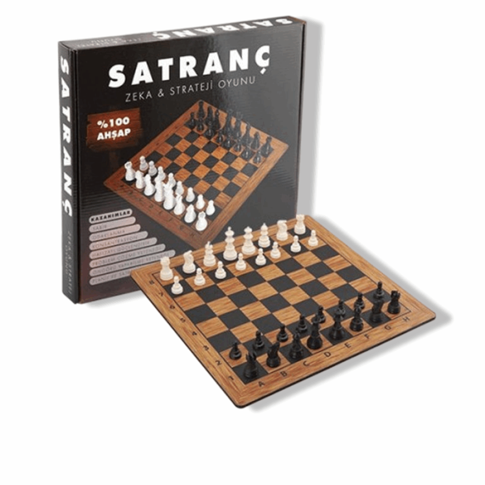 Ahşap Satranç Zeka Ve Strateji Oyunu