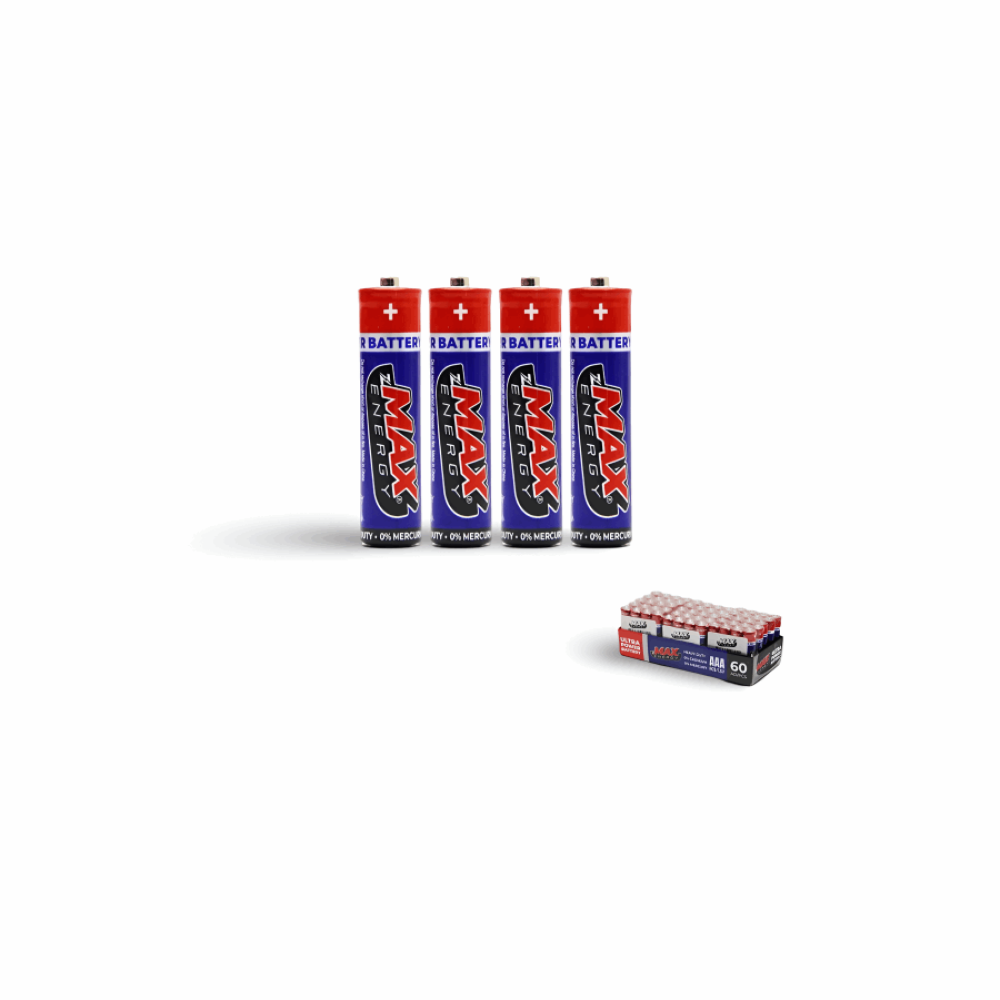 Max Energy İnce Pil AAA 1,5V R03 60lı