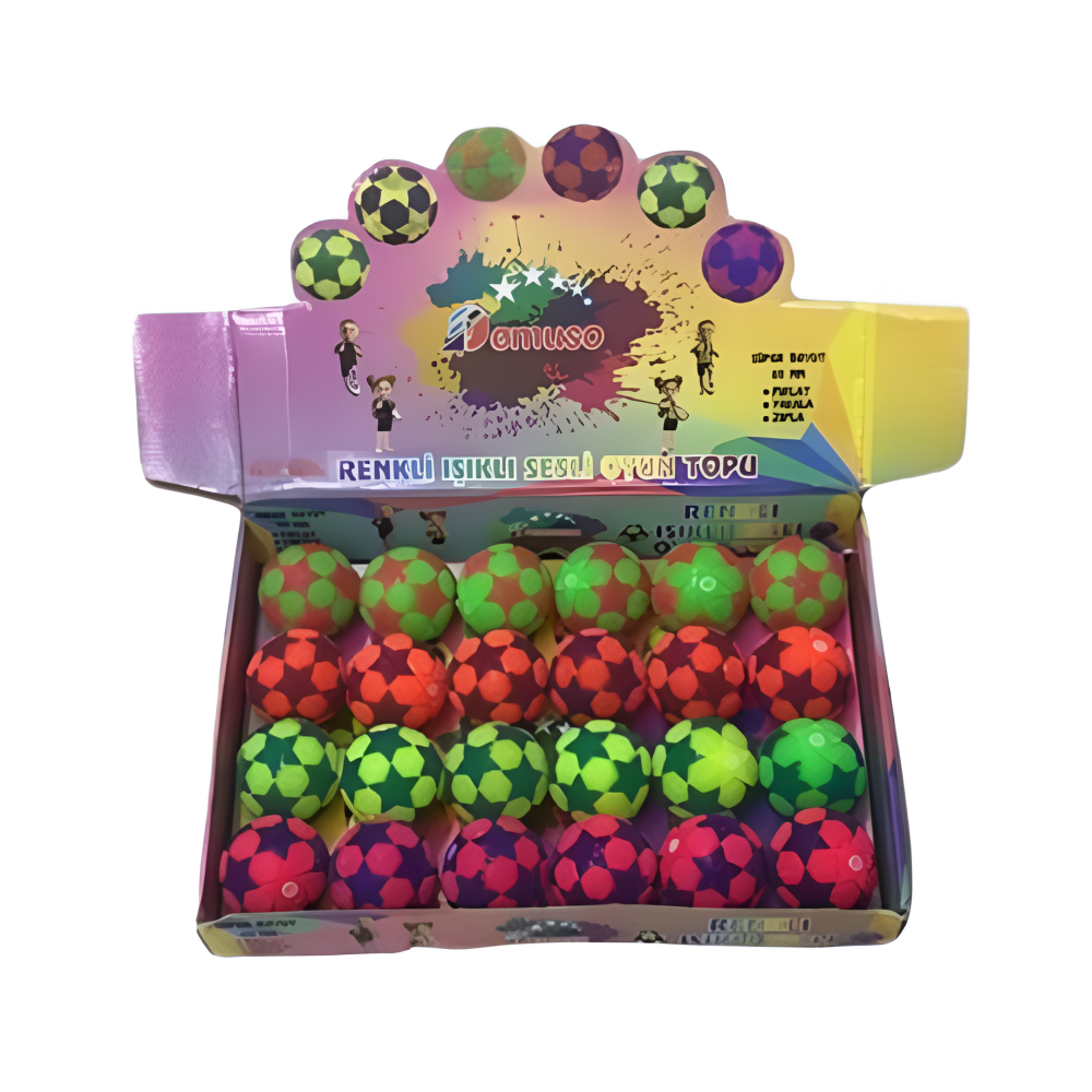 Yanıp Sönen 8894 Işıklı Top 65mm 24lü Yanıp Sönen 8894 Işıklı Top 65mm 24lü