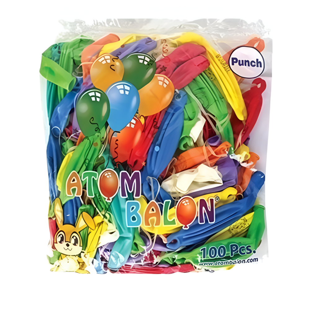 Atom Balon Punch Baskısız 450gr 100lü Atom Balon Punch Baskısız 450gr 100lü