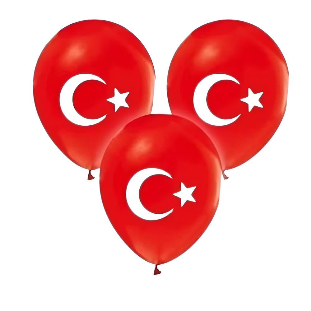Balon Gemar Bayrak Baskılı 100lü Balon Gemar Bayrak Baskılı 100lü