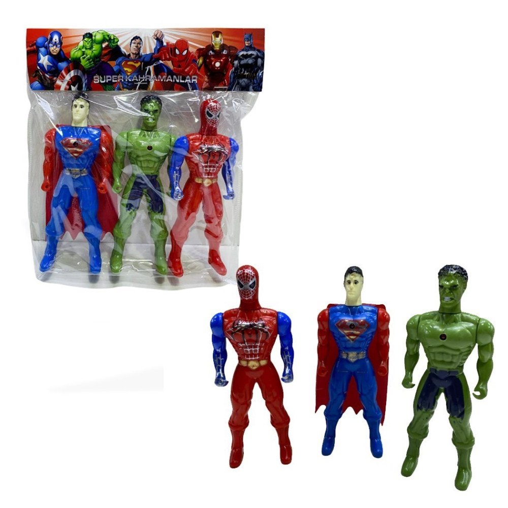 Poşette KB010 Savaşçı Karakterler 3lü 17cm