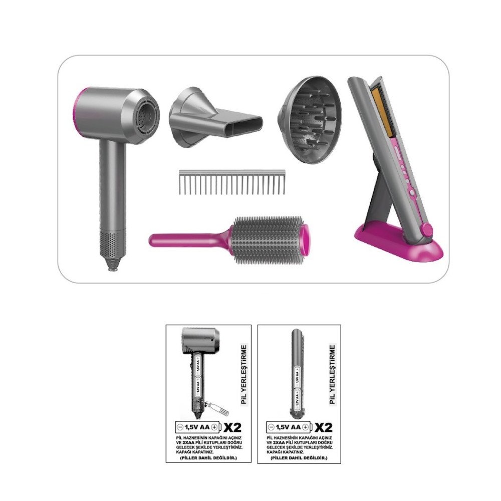 Vardem 1019 Sesli ve Işıklı 2 in 1 Saç Bakım Seti