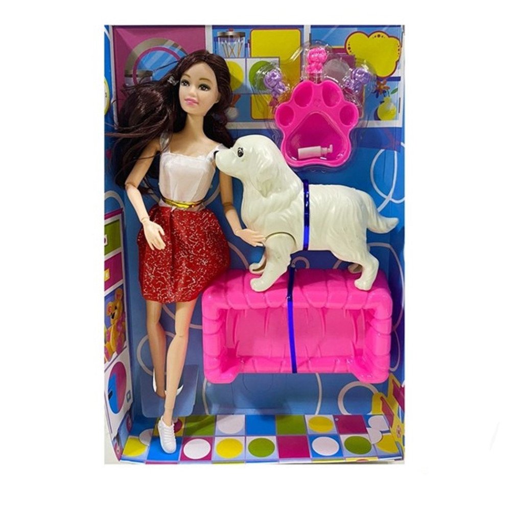 Kutulu 225 Manken Bebek Ve Köpekleri Set