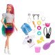 Barbie GRN81 Leopar Desenli Saçlar Bebeği