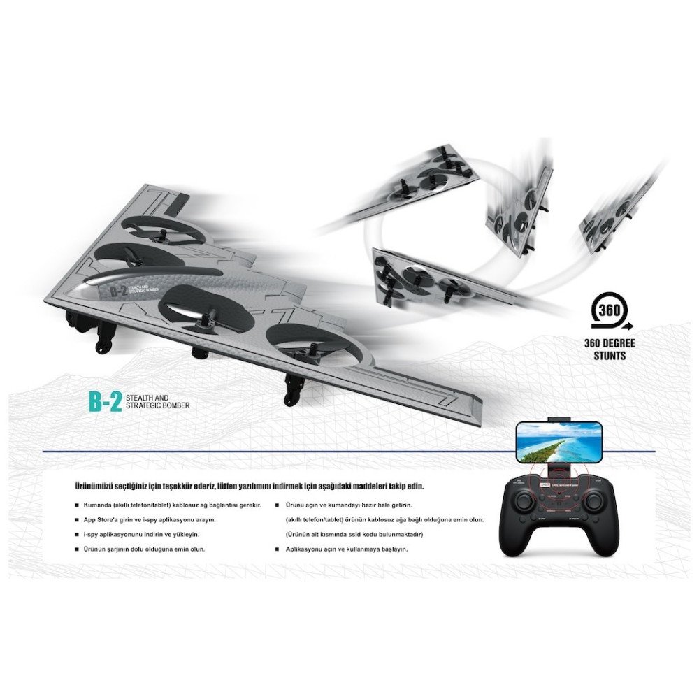 Vardem 777-275 2.4G Şarjlı Kameralı Quadcopter IHA