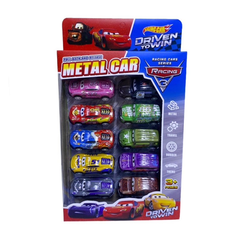 Kutuda 828-301 Metal Yarış Arabaları Serisi 10lu