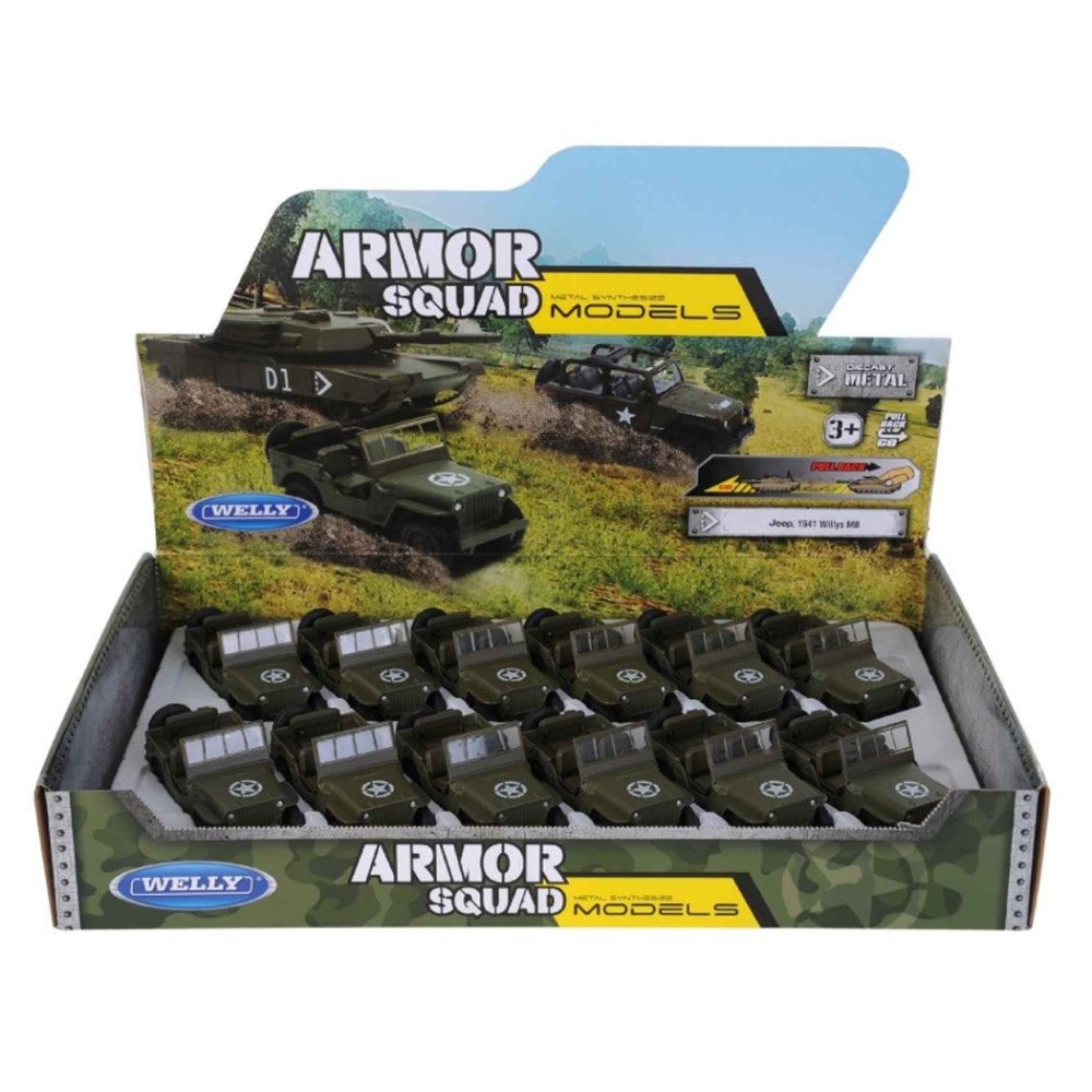 Welly 43723d Metal Çek Bırak Jeep 1:32 willys 