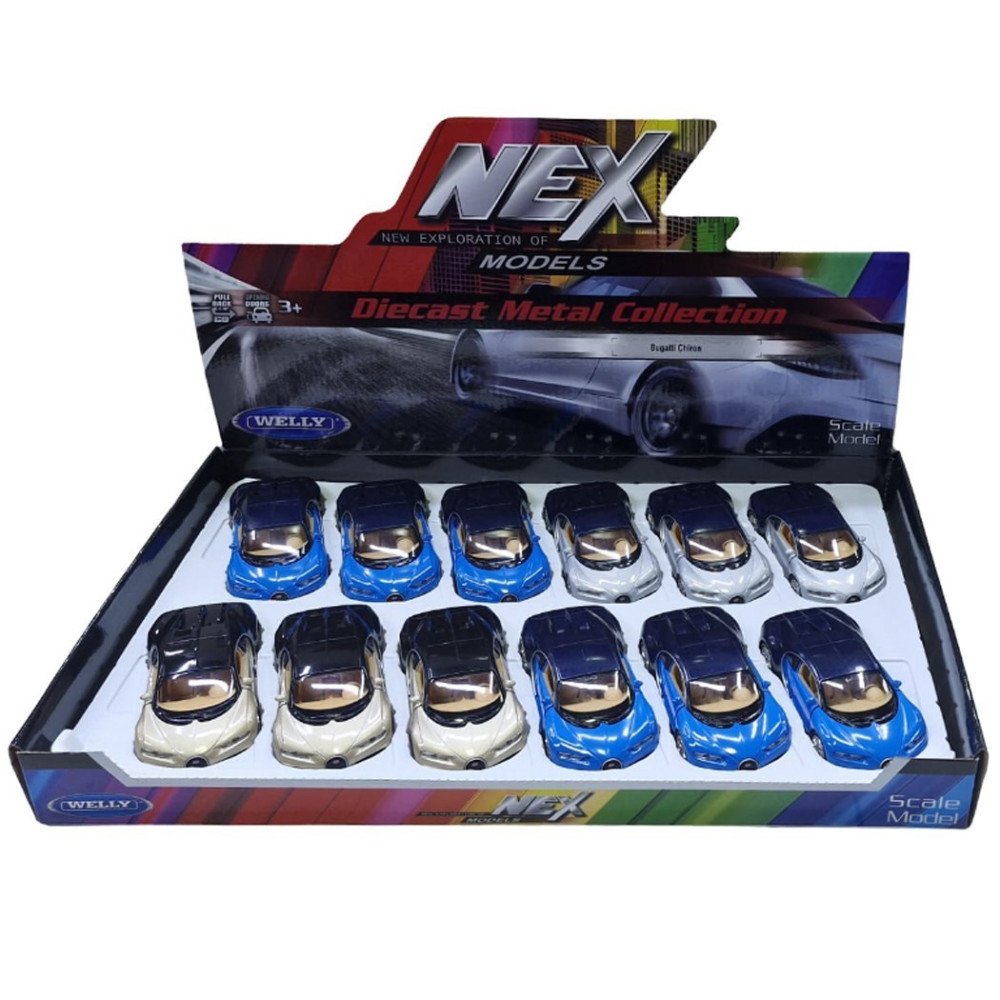 Welly 43738d Metal Çek Bırak Bugatti Chiron