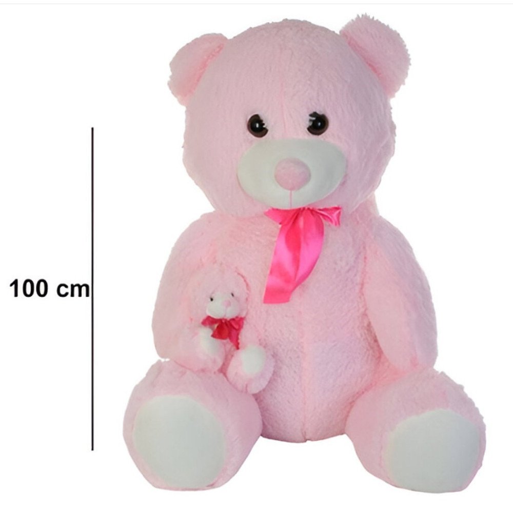 Halley 62731 Peluş 100cm Parlak Yavrulu Ayı