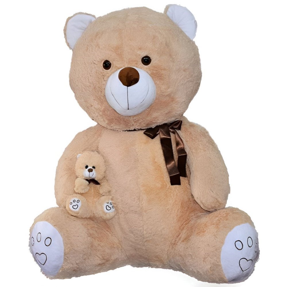 Halley 62731 Peluş 100cm Parlak Yavrulu Ayı