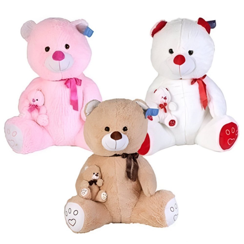 Halley 62731 Peluş 100cm Parlak Yavrulu Ayı