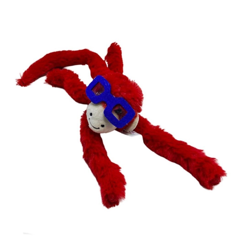 Peluş ETM015 Çığlık Atan Gözlüklü Maymun 40cm