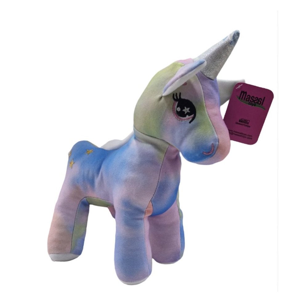 Peluş 30cm Renkli Boynuzlu At