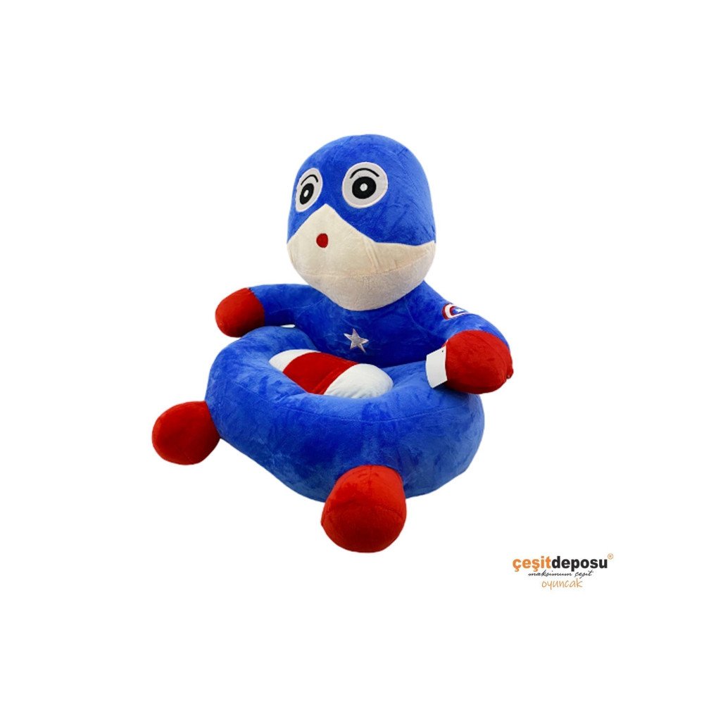 Mavi Kafa Figür Peluş Çocuk Koltuğu