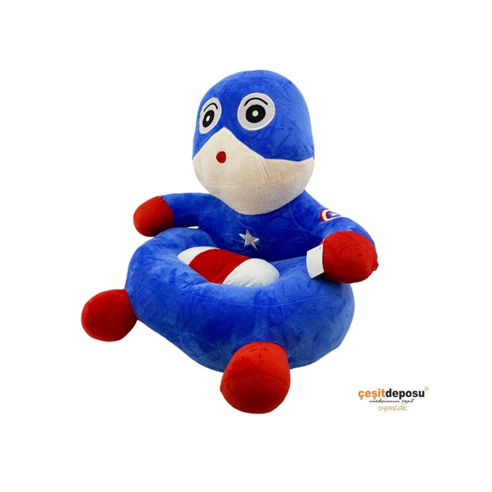 Mavi Kafa Figür Peluş Çocuk Koltuğu