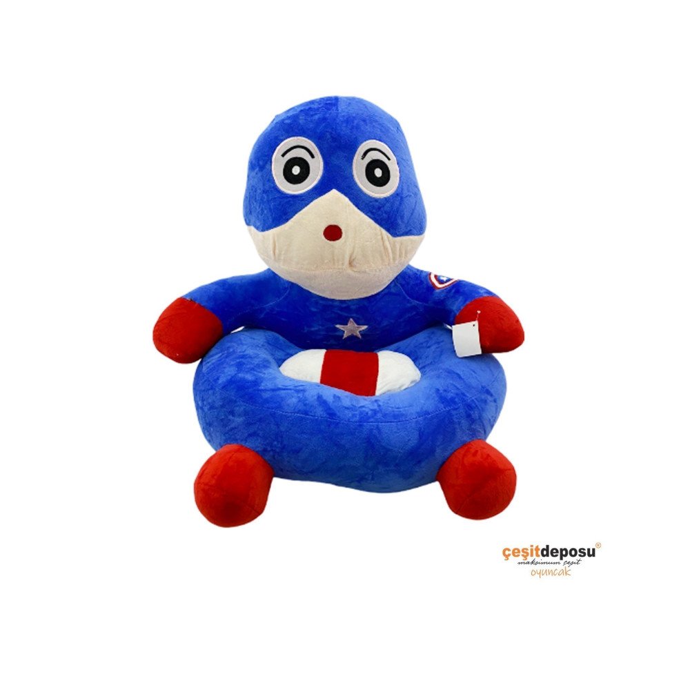 Mavi Kafa Figür Peluş Çocuk Koltuğu