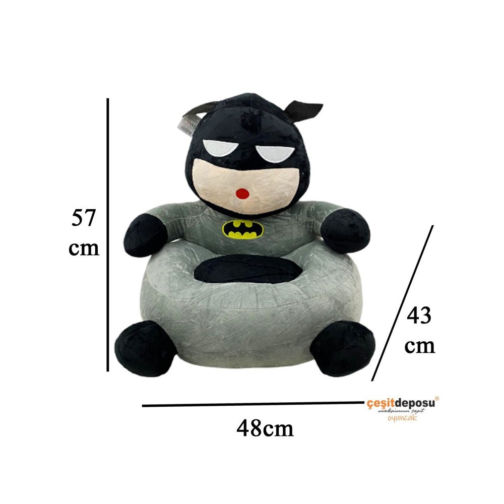 Siyah Kafa Figür Peluş Çocuk Koltuğu