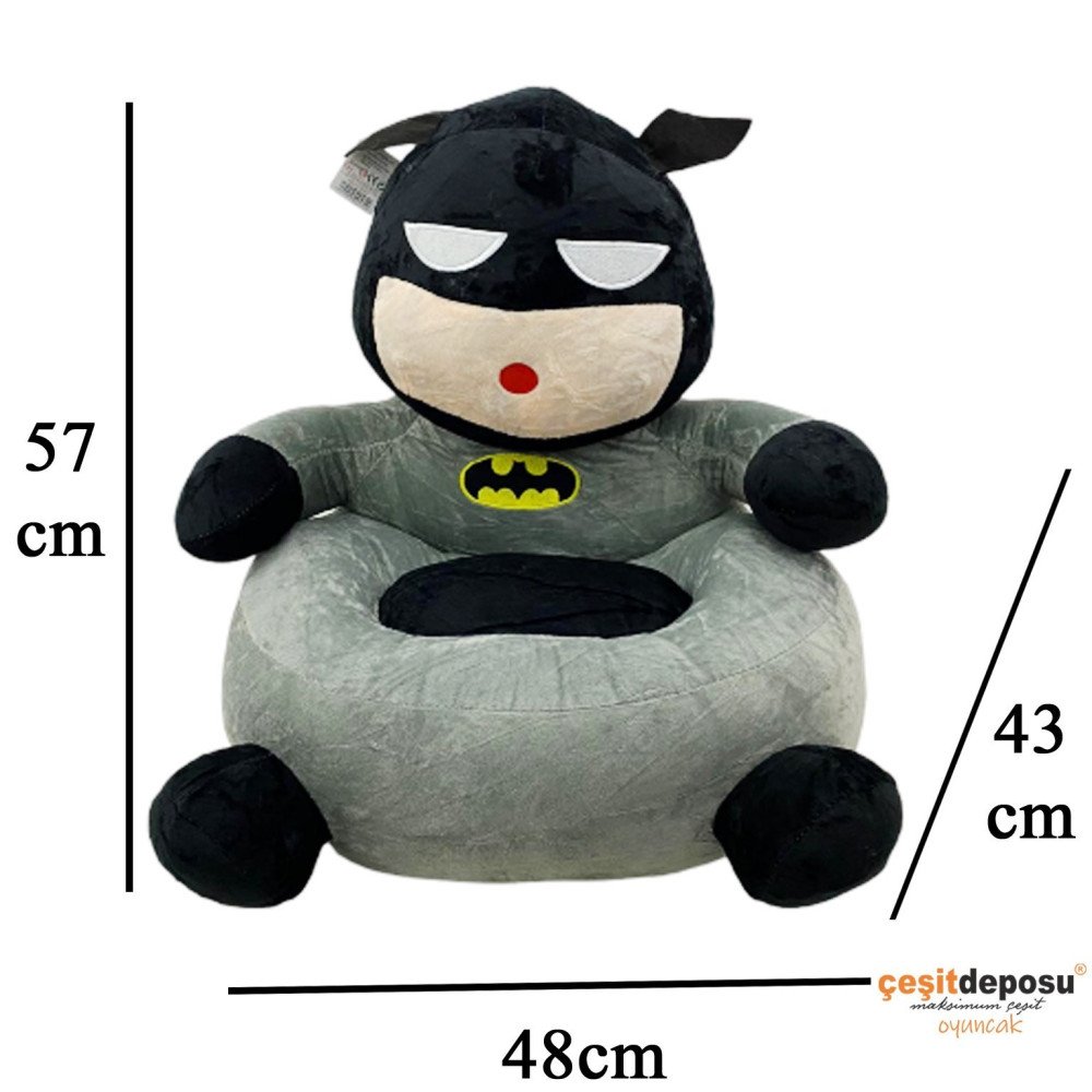 Siyah Kafa Figür Peluş Çocuk Koltuğu