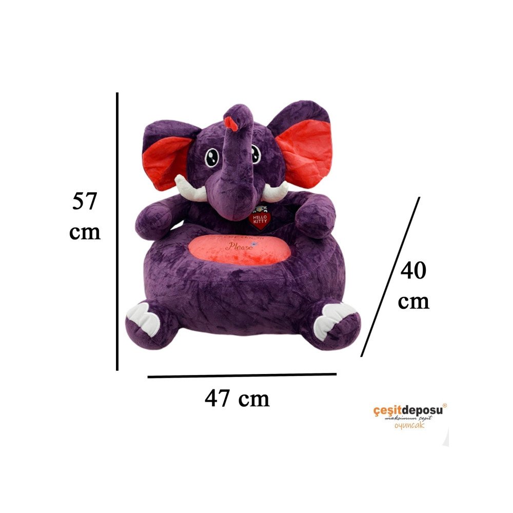 Fil Figür Peluş Çocuk Koltuğu