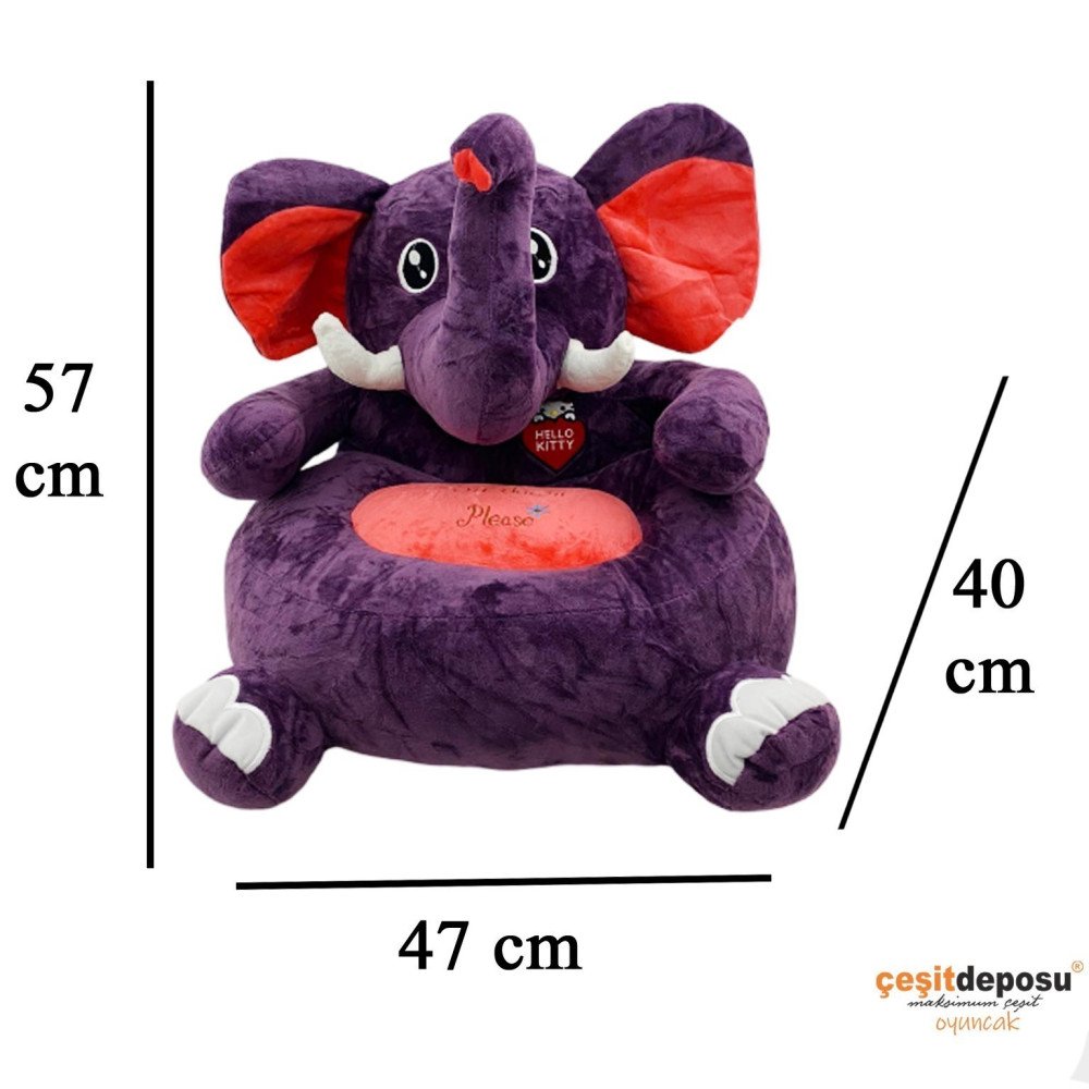 Fil Figür Peluş Çocuk Koltuğu