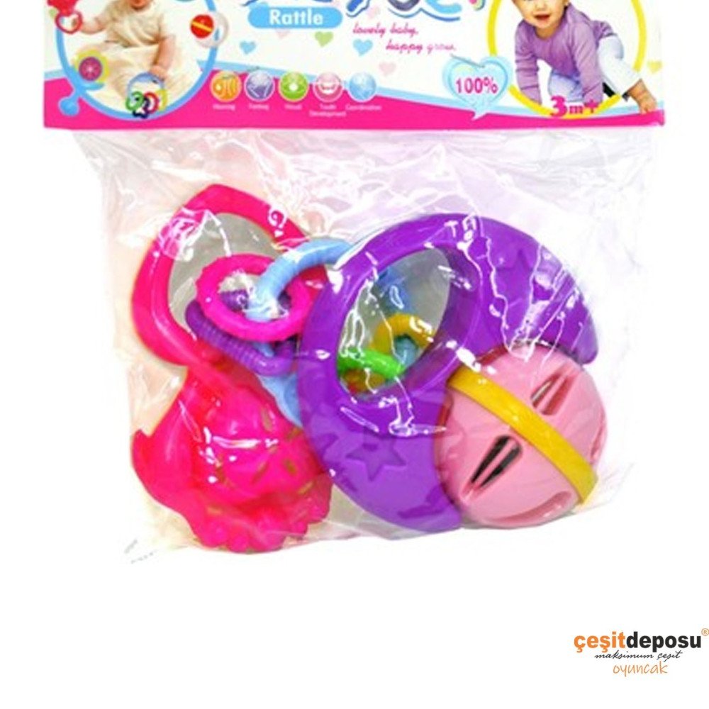 Plastik HL1007 3lü Kaliteli Çıngırak Seti