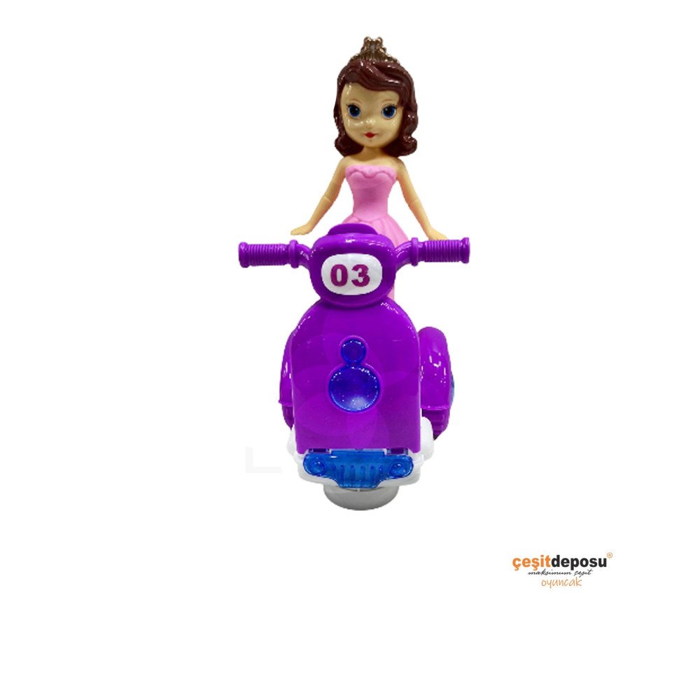 Kutulu Pilli Sesli Işıklı Scooter Süren Kız