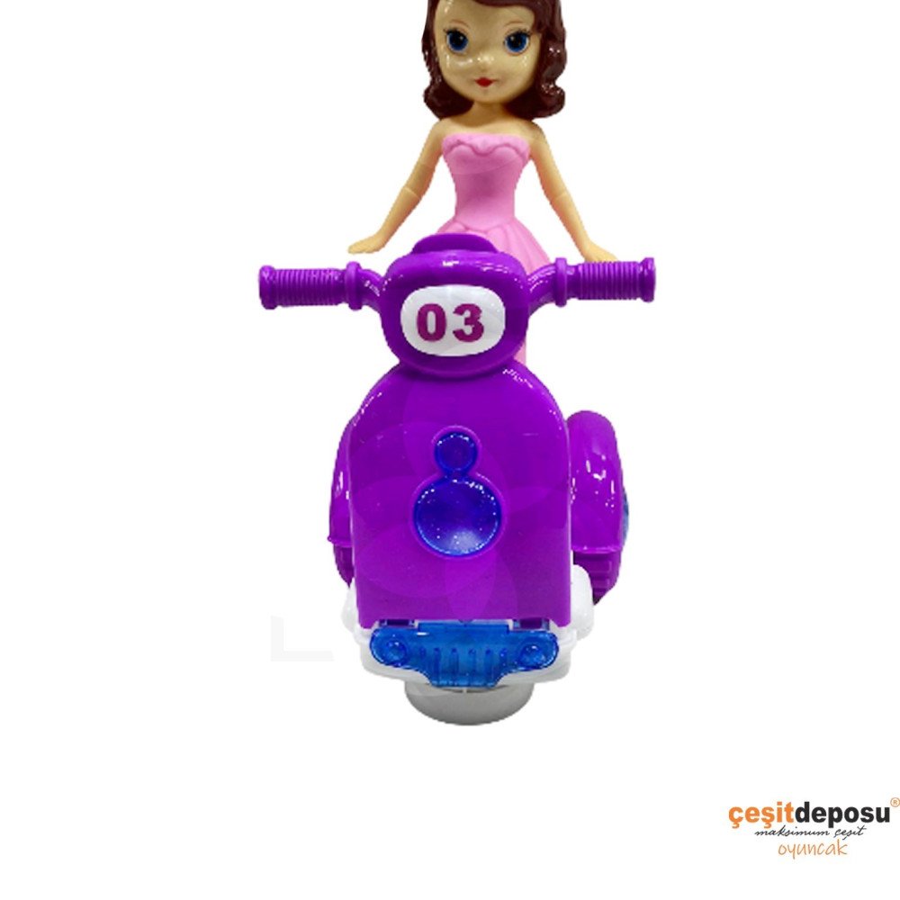 Kutulu Pilli Sesli Işıklı Scooter Süren Kız