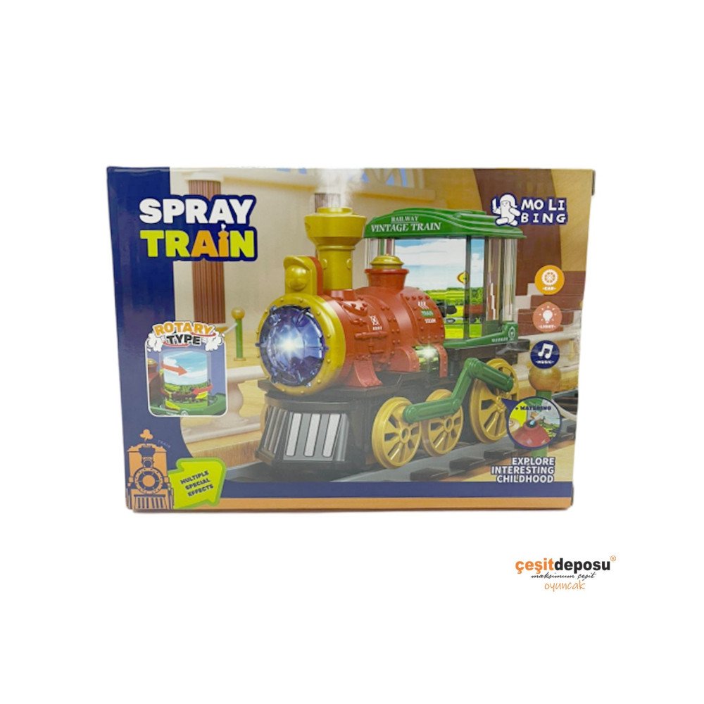 Pilli Işıklı QB-34Y Dumanlı Çılgın Lokomot