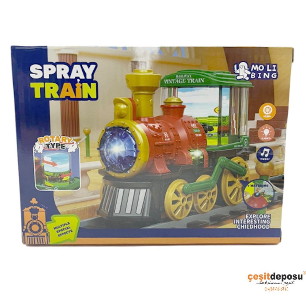 Pilli Işıklı QB-34Y Dumanlı Çılgın Lokomot